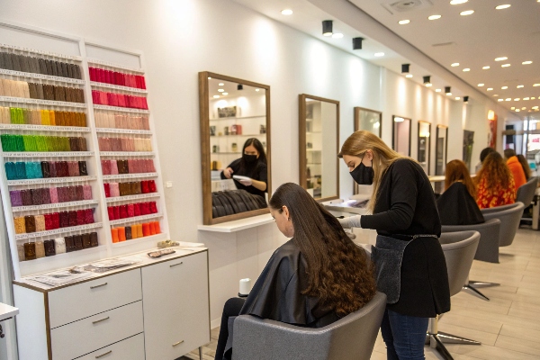 hairdressers dye hair