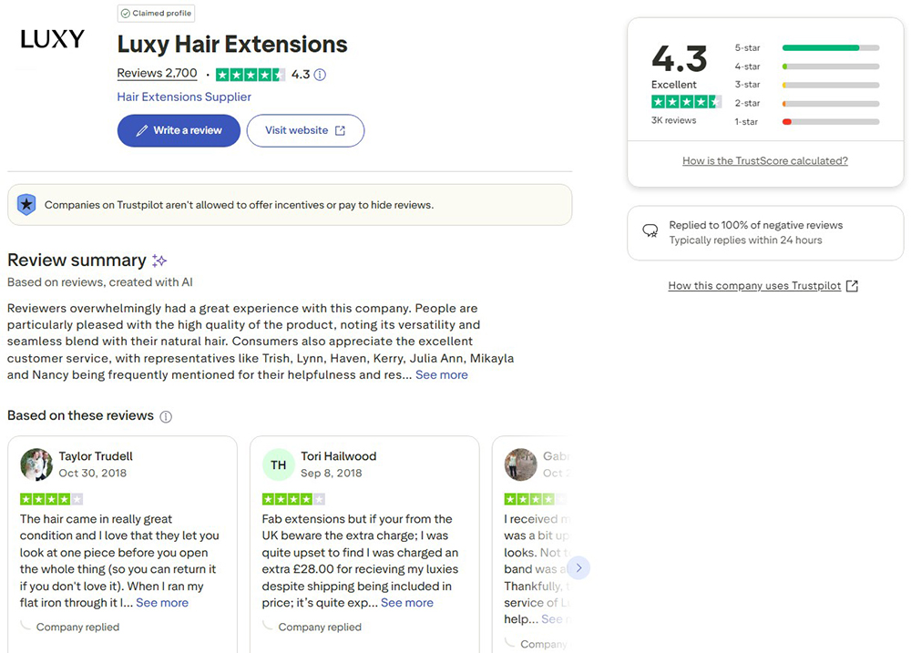 Luxy Hair extensions review