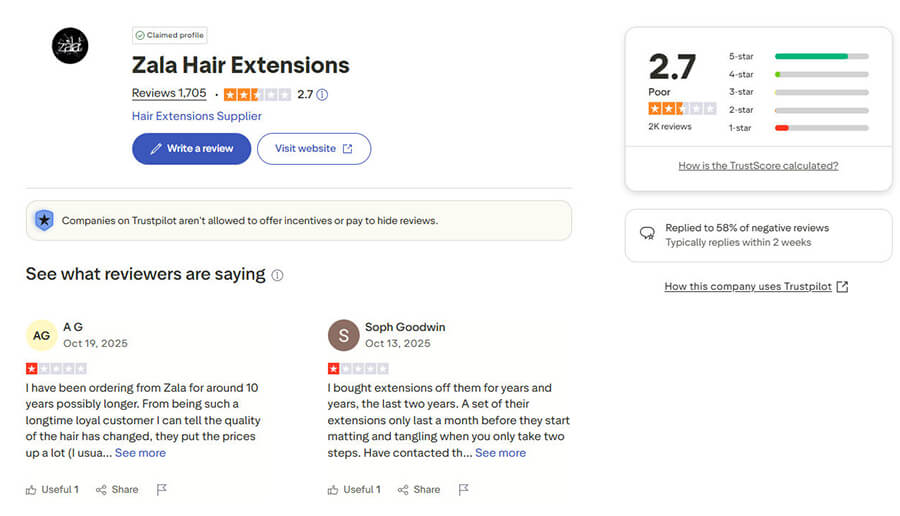 zala hair extensions review