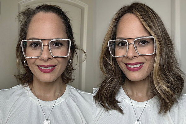 hair topper before after