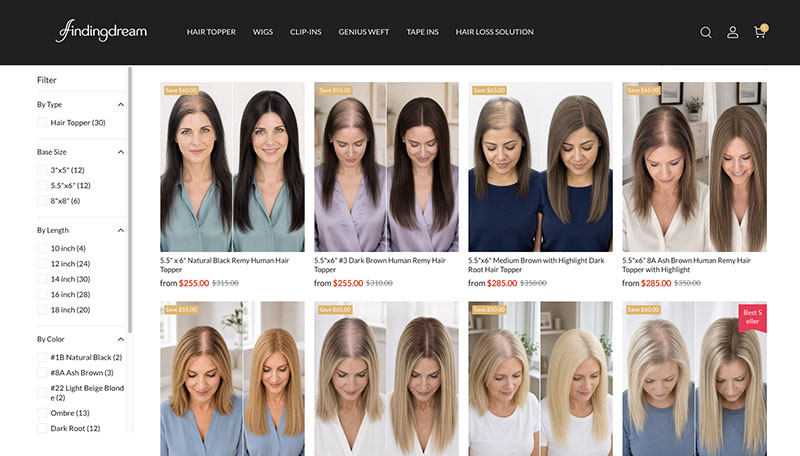 buying hair topper online vs salon