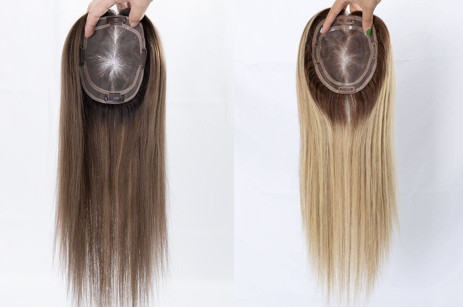 breathable lace hair topper for sensitive scalp